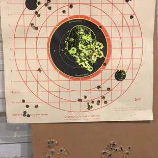 100 yards. 50 yard zero. Needs some adjustment