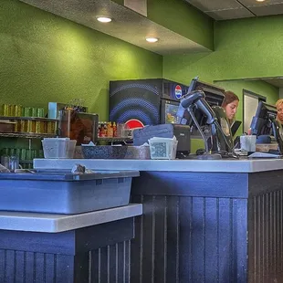 front desk where you check in and check out