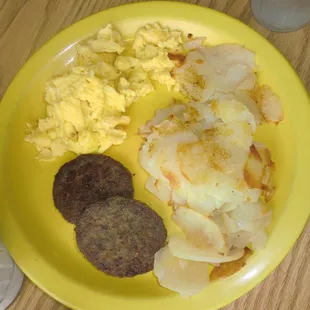 eggs sausage and potatoes