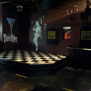 a checkered floor and a checkerboard floor
