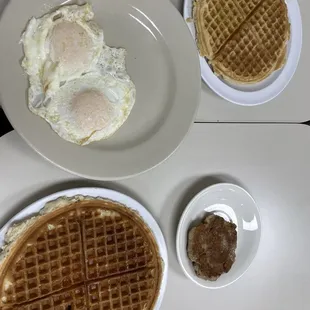 food, waffles