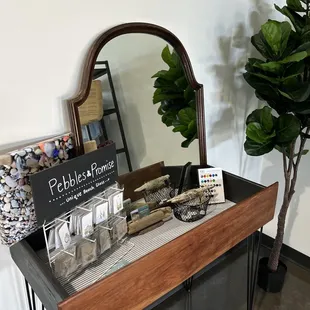 We support local small businesses owners by displaying and selling their products.