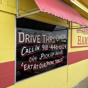 Call in orders available if you're in a hurry