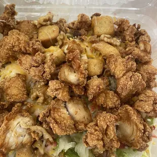 Fried chicken salad