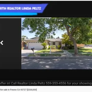 Home for sale in Fresno CA 93727 [$330,000]. Call Realtor Linda Peltz 559-353-4556. View at https://youtu.be/a2tm4zurRLM