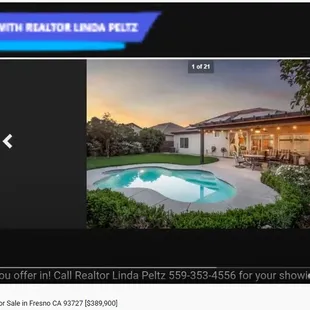 Home for sale in Fresno CA 93727 [$389,900]. Call Realtor Linda Peltz 559-353-4556. View at https://youtu.be/PQn1rkk_Fgg