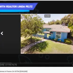Home for sale in Fresno CA 93704 [$369,000]. Call Realtor Linda Peltz 559-353-4556. View at https://youtu.be/OqrZYfiWYHo