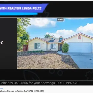Home for sale in Fresno CA 93722 [$287,500]. Call Realtor Linda Peltz 559-353-4556. View at https://youtu.be/zan0Tc0KRnY