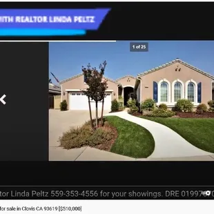 Home for sale in Clovis CA 93619 [$510,000]. Call Realtor Linda Peltz 559-353-4556. View at https://youtu.be/52L8m7miOIE