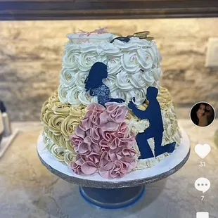 a photo of a wedding cake