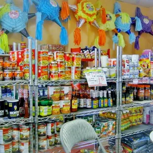 Linda's Bakery groceries and pinatas