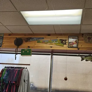  variety of items hanging from the ceiling
