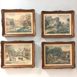 Currier &amp; Ives Four Seasons pPrinrs