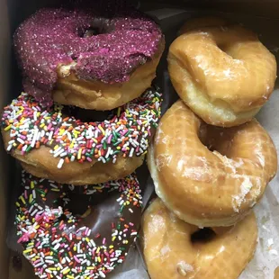 Variety of doughnuts