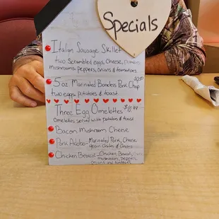 Today's breakfast specials