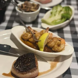 Mini surf &amp; turf (with spicy shrimp)