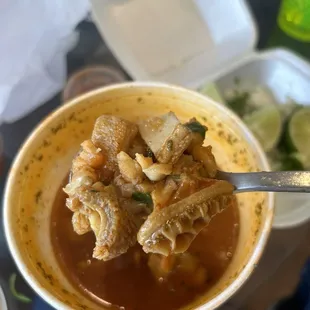 32 oz of Menudo deliciousness on this rainy Long Beach morning! 10/10