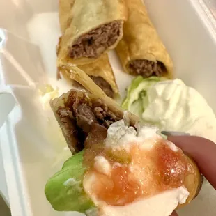 Beef flautas