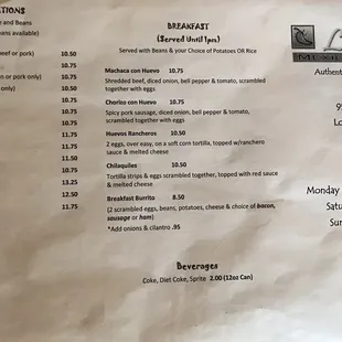 Menu as of 9/2/21