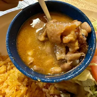 Charro beans w I believe ham hock