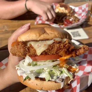 An epic spicy chicken sandwich.