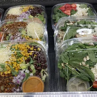 Some of the salad selections