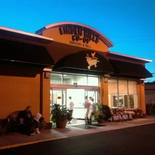 outside