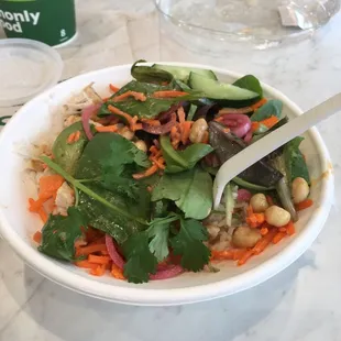 Thai peanut bowl from the deli...minus a bite