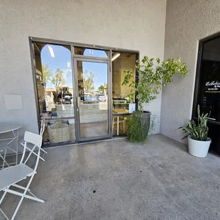 outside