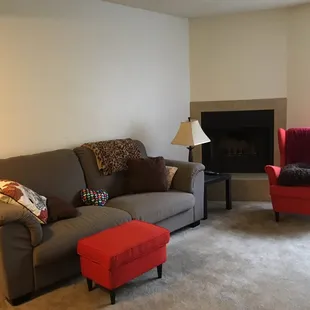 Livingroom shown with furnishings for illustration only