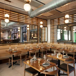 Lindens dining are on the bar side.