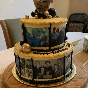Stunning design! And very yummy cakes! German chocolate on bottom, and lemon with strawberry filling on top.