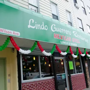 the front of the restaurant