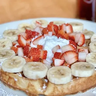 Strawberry &amp; Banana Waffle