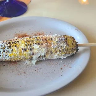 Elote was good but overcooked.