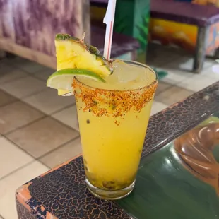 Pineapple passion fruit margarita - 16oz  Margarita of the month - so good