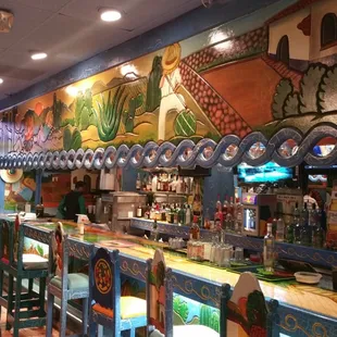 Bar area. Impressive decorations.