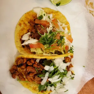 two tacos on a plate