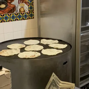 Loved the fresh tortillas being made out front!