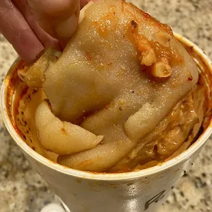 Huge chunk of fat in pozole