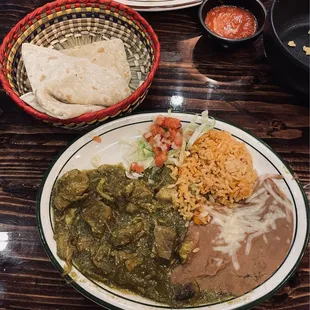 Chile verde lunch special
