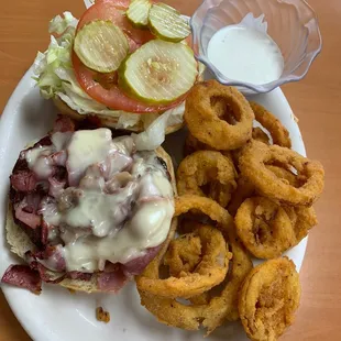 Pastrami Swiss Cheese Burger