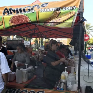 Walk up and pay for the potatoes or corn at Los Amigos 08/02/2019