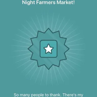 Sweet!!!! And well deserved for this Friday Night Market!!! 08/02/2019