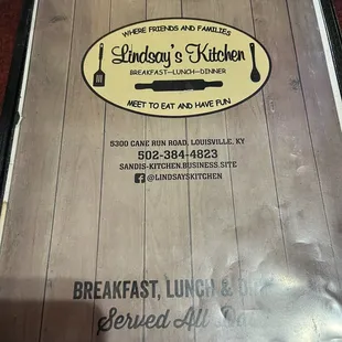 Menu front
