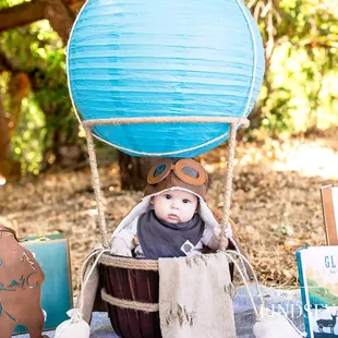 Aviator Themed 3 Month Baby Boy Photos