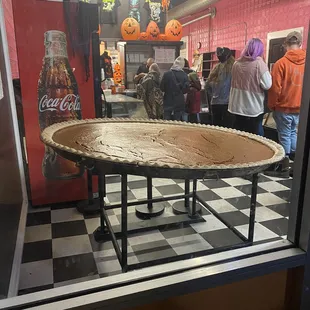 Giant pumpkin pie