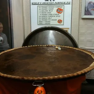 the giant pumpkin pie they make every year for Pumpkin Show