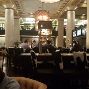 The bar with the huge bank safe in the back