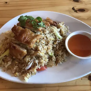 Fried Chicken over Fried Rice